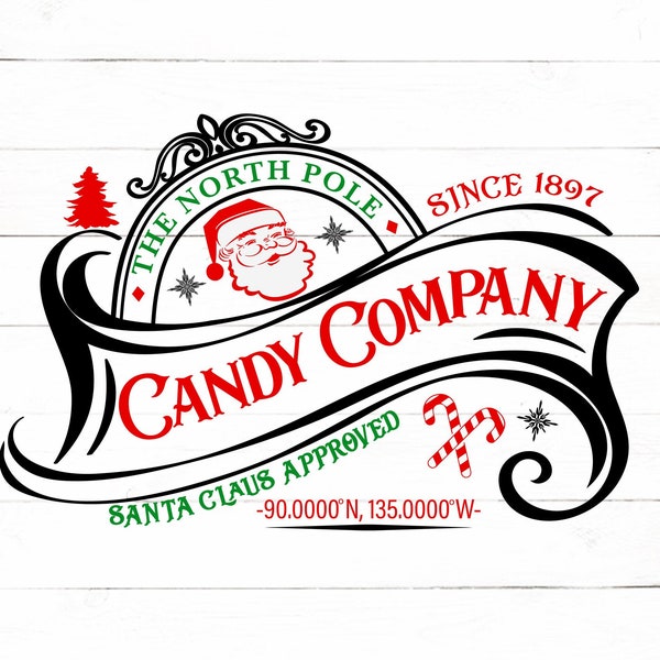 North Pole Candy Company SVG, Candy Company SVG, Chrismtas SVG, Candy Cane