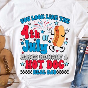 Sie sehen aus wie der 4. Juli, dass mich ein Hot Dog wirklich schlecht SVG, 4
