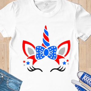 4th of July unicorn SVG, Patriotic unicorn SVG, American unicorn SVG, 4th of July girl shirt cut files