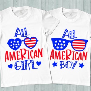 All American Boy SVG All American Girl SVG 4th of July SVG | Etsy