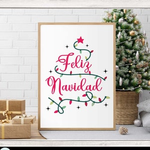 Feliz Navidad SVG,  Feliz Navidad PNG, Spanish Christmas SVG, Merry Christmas spanish