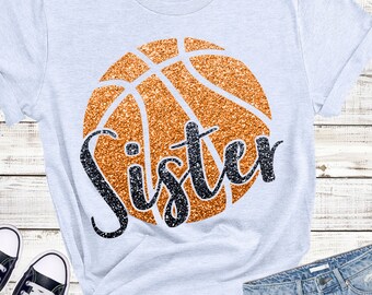 Basketbal zus SVG, Cricut Cut-bestand (digitale download)