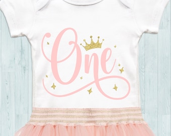 First Birthday Princess SVG: Baby Girl One Year (Digital Download)