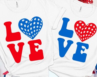Patriottisch koppel SVG: matchend shirt 4 juli (digitale download)