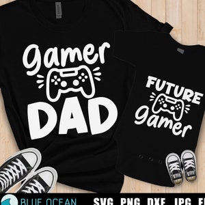 Papá jugador SVG, Futuro jugador SVG, Día del Padre SVG, Papá y yo camisas a juego archivos cortados