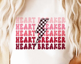Heart breaker PNG, Heartbreaker SVG, Valentines day,  Retro Valentines SVG, Valentines day shirt