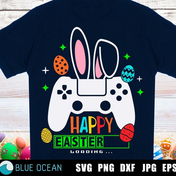 Easter gamer SVG,  Easter bunny gamer SVG, Happy easter game controller, Kids Easter SVG