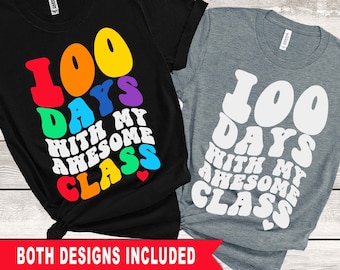 Diseño SVG para camiseta de profesor/a: 100 días de clase (descarga digital)