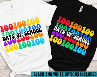 100 Tage Schule SVG: Lehrer-Shirt-Design (Digitaler Download)