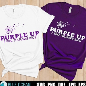 Purple Up SVG, Purple Up für Militärkinder SVG, Monat der Militärkinder, Militärkind
