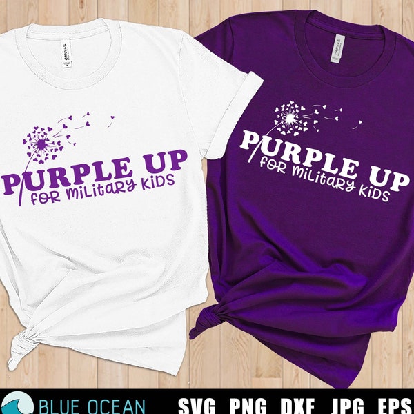 Purple Up SVG, Purple up for military kids SVG, Month of military children, Military Child