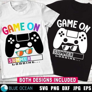 Spiel im Sommer SVG, Kinder Sommer SVG, Videospiel SVG, Jungen Sommer-Shirt