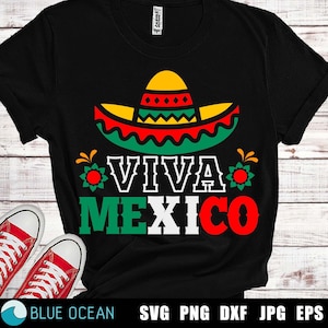 Viva Mexico SVG, Mexiko SVG, Independencia de Mexico, Mexiko PNG Sublimation, mexikanischer Hut