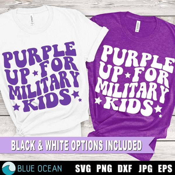 Purple Up SVG, Purple Up for military kids SVG, Military child SVG, Military child month shirt