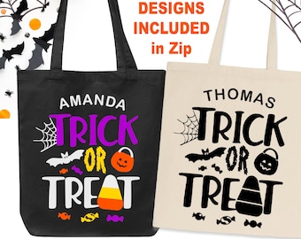 Halloween Treat Bag SVG, Kids Candy Bags, Sublimation Png (Digital Download)