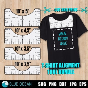 SVG Tshirt Ruler, Printable, T shirt ALIGNMENT, Design Placement Tool  Centering Tool, T shirt Center, Svg Cut Files Svg Dxf Laser Glowforge