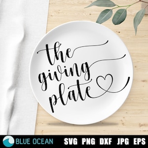 Giving Plate svg, Cookie Plate svg, Christmas SVG,  Family Sharing Plate, Giving Plate DIY