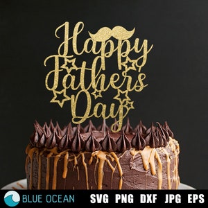Glücklicher Vatertag Kuchen Topper SVG, Vatertag SVG, Cake Topper SVG, Papa Schnittdateien