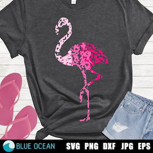 Zniszczony flaming SVG, grunge flamingowy SVG, ombre flamingowy, letni SVG