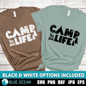 Vida de acampamento SVG, Camping SVG, Camisa de acampamento SVG, Acampamento de verão svg
