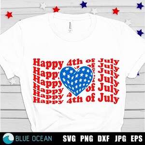 Joyeux 4 juillet SVG, svg 4 juillet, jour de l&#39;indépendance, svg du 4 juillet, svg chemise patriotique