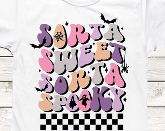 Sorta Sweet Sorta Spooky Svg, Spooky Season Svg, grappige Halloween Svg, Halloween Shirt Svg, meisje halloween, Halloween-shirt png