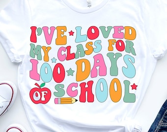100 Dias de Escola SVG: Design de Camisa para Professor (Download Digital)