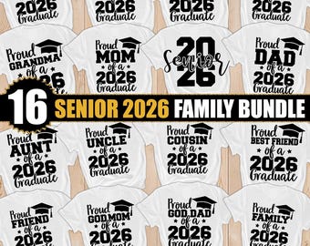Graduierung Familie SVG Bundle - Senior Shirt Designs (Digitale Dateien)