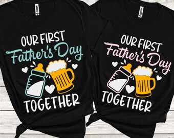 Our first father's day together SVG, Fathers day SVG, Funny father’s day svg, First Fathers day SVG, Boy and girl, Matching outfit