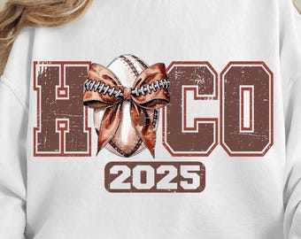 Hoco 2025 Football Bow PNG: Homecoming Design (Digital Download)