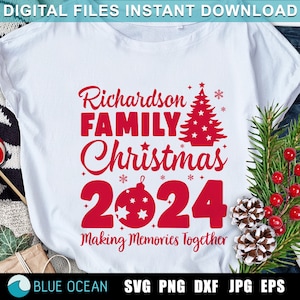 2024 Familie Weihnachten SVG, Benutzerdefinierte Weihnachtshemd SVG, Weihnachtsfamilie PNG, Weihnachtscrew svg