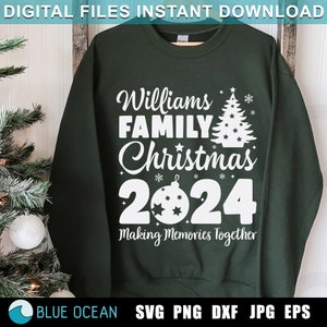Weihnachten 2024 SVG, Familie Weihnachten 2024 SVG, Weihnachtsfamilien-Shirt 2024 SVG, benutzerdefiniertes Weihnachtshemd svg