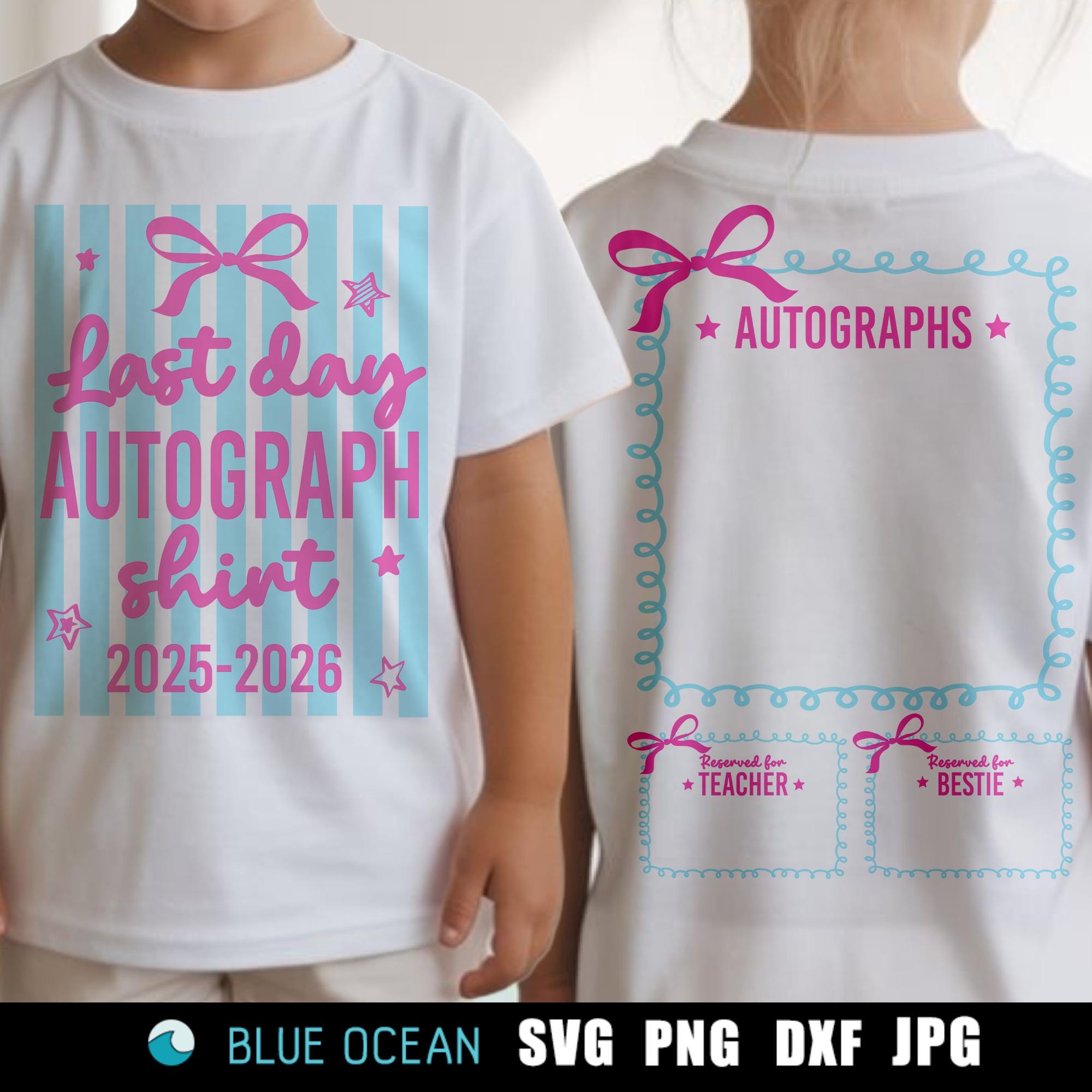 Last Day Autographs 2026 SVG Png, Official Autograph Striped Coquette ...