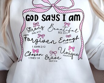 God Says I Am - Christian Quote SVG PNG (Digital Download)