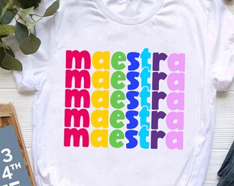 Maestra SVG: Spanish Teacher Shirt Design (Digital Download)