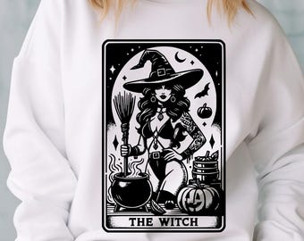 Witch Tarot Card SVG: Good Witch PNG, Cricut Cut File (Digital Download)