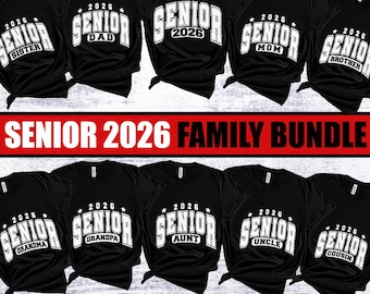 Senior 2026 Graduation SVG Bundle: Proud Family Graduate PNG Digital Download