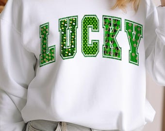 Lucky St. Patrick's Day PNG: Retro irisches Design (Digitaler Download)