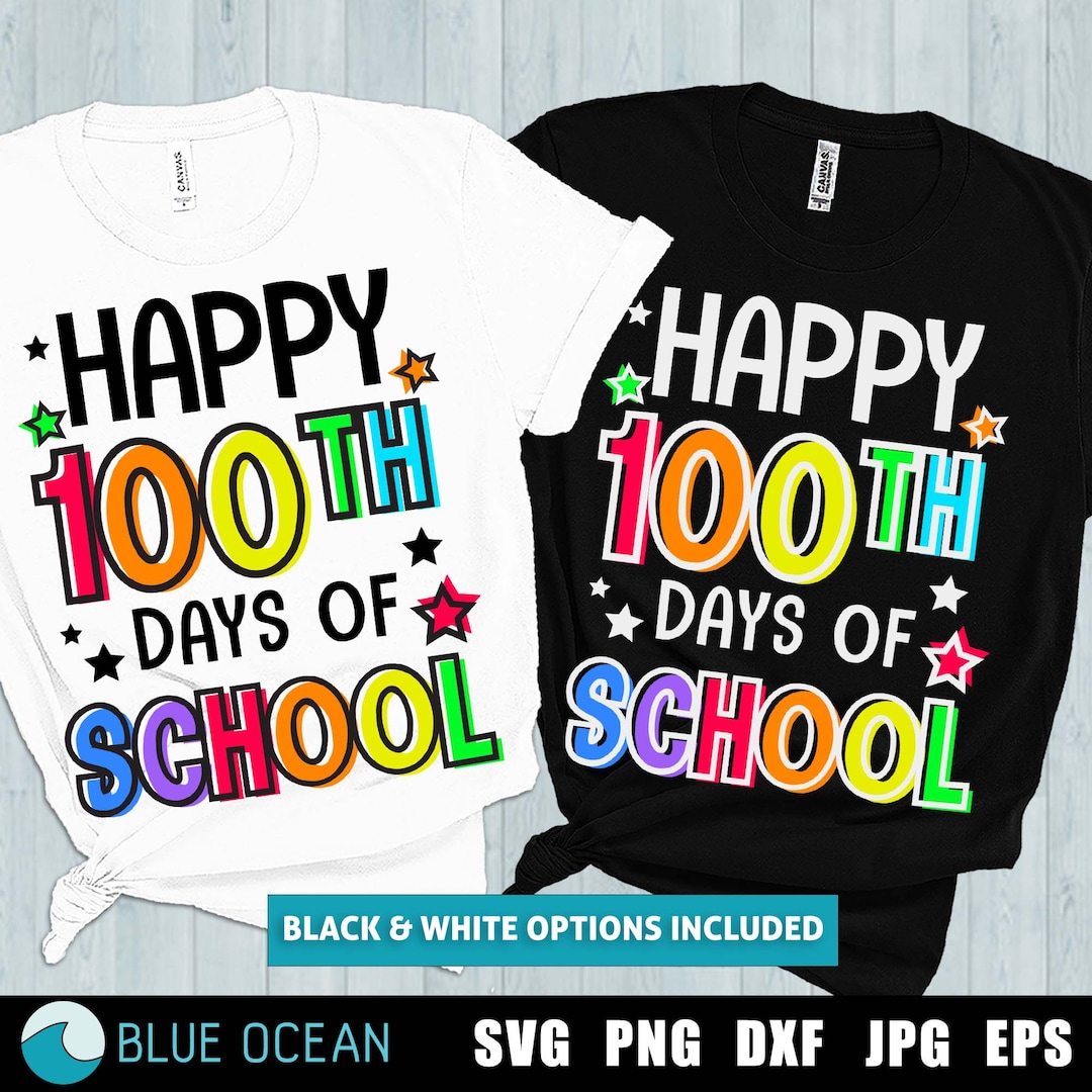100 Days of School PNG SVG: Teacher Shirt Design (digital Download) - Etsy