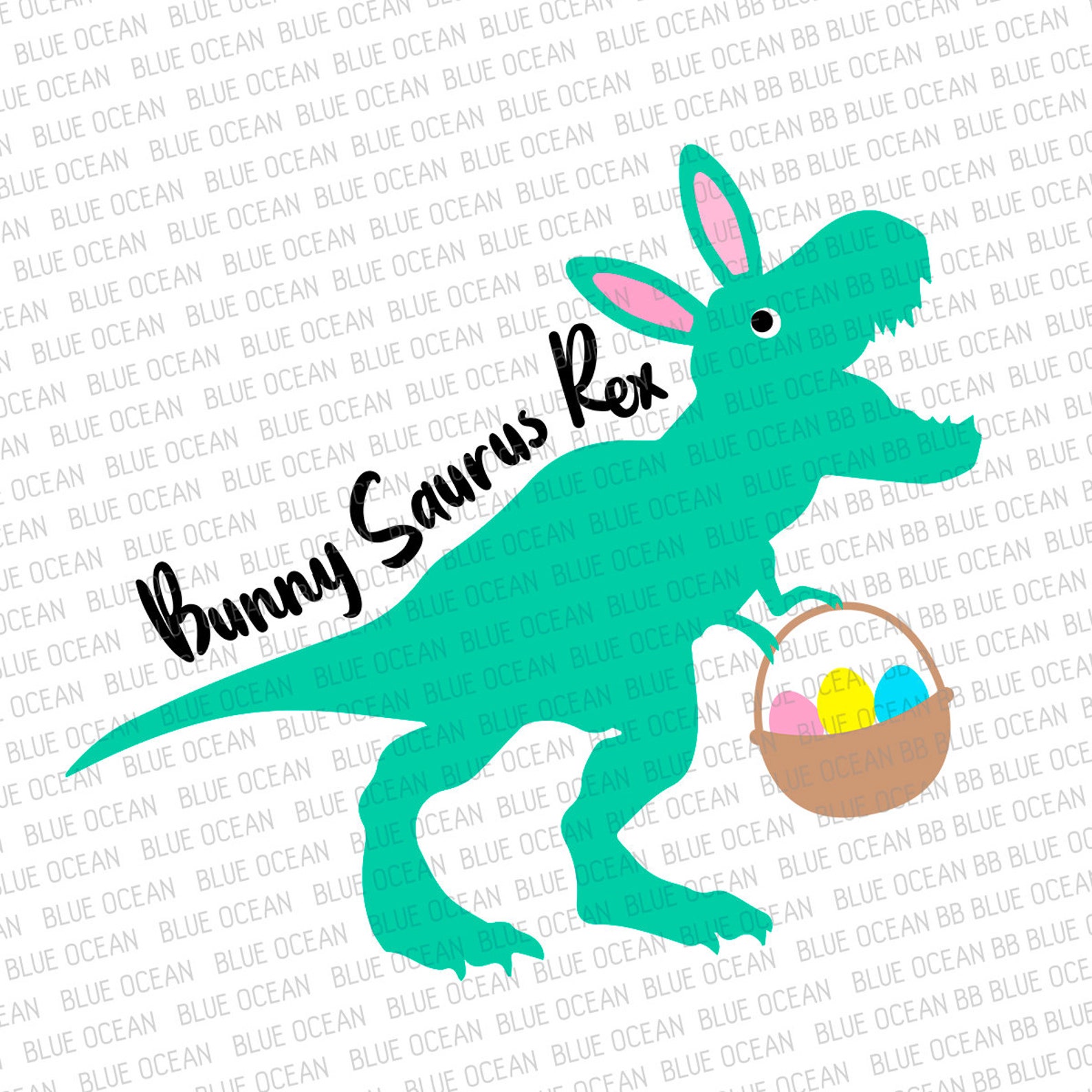 Bunny Saurus Rex SVG Bunny Dinosaur Easter Dinosaur SVG - Etsy