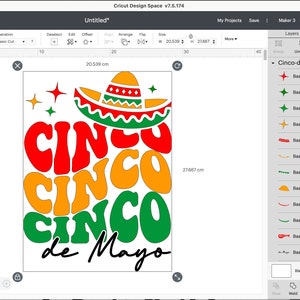 May include: A digital design for a Cinco de Mayo celebration. The design features the words "Cinco de Mayo" in a layered, colourful font. The design also includes a sombrero.