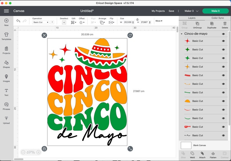 May include: A digital design for a Cinco de Mayo celebration. The design features the words "Cinco de Mayo" in a layered, colourful font. The design also includes a sombrero.