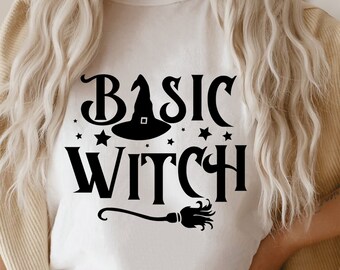 Basic Witch SVG: Halloween Shirt Cut File (Digital Download)