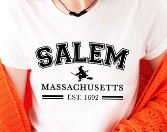 Salem Massachusetts SVG PNG: Witchy Halloween Retro Design (Digital Download)