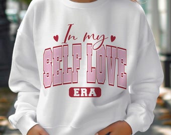 Self Love Era SVG PNG: Retro Valentine Varsity Design (Digital Download)