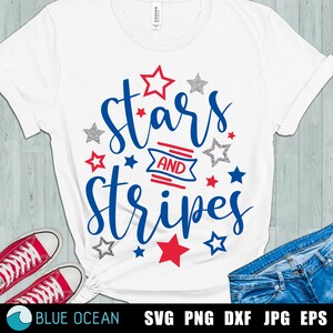 4 luglio SVG, Stella e strisce SVG, Independence Day SVG, file di taglio digitale della camicia patriottica
