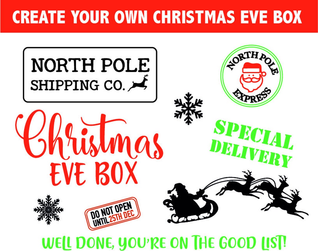 Christmas Eve Box SVG Christmas Eve Crate SVG DIY Create Etsy UK