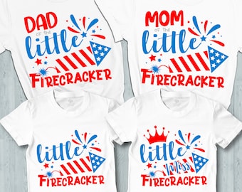 Little Firecracker SVG Bundle, Patriotic 4th July (Digital Download)