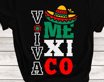 Viva Mexico SVG, Mexico SVG, Independencia de Mexico, Mexico PNG-sublimatie, Mexicaanse hoed