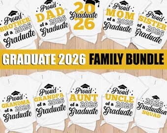 graduate 2026 SVG Bundle, stolze Familie Abschluss Shirt Design (digitaler Download)